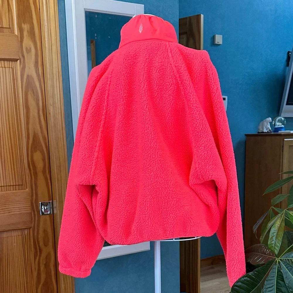 FP Movement by Free People Neon Pink Teddy Jacket - Picture 3 of 4